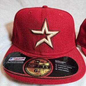Houston Astros New Era 59FIFTY MLB 20th Anniversary Brick Fitted Cap ALL SIZES